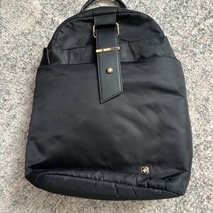 SwissGear Black Backpack with Gold Accents